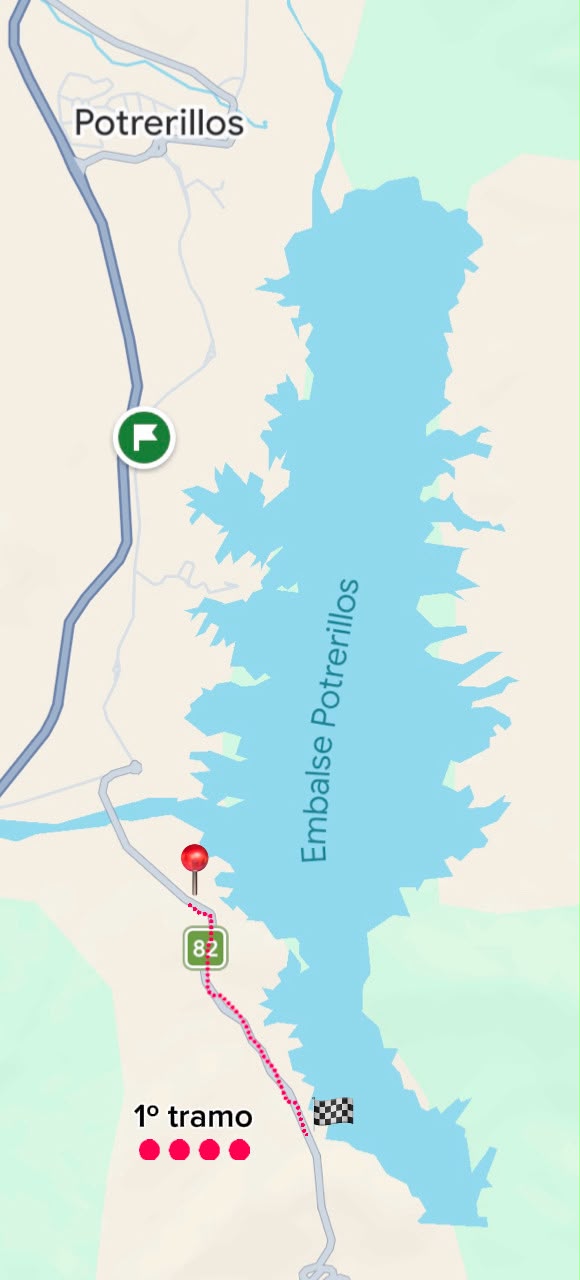 1° tramo del recorrido en Potrerillos
