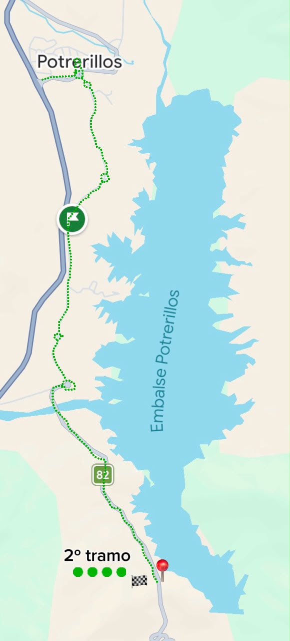 2° tramo del recorrido en Potrerillos
